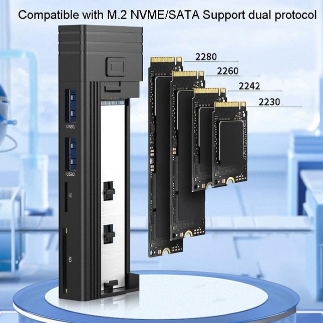 Multi-Functional M.2 Ssd Enclosure With Usb Hub