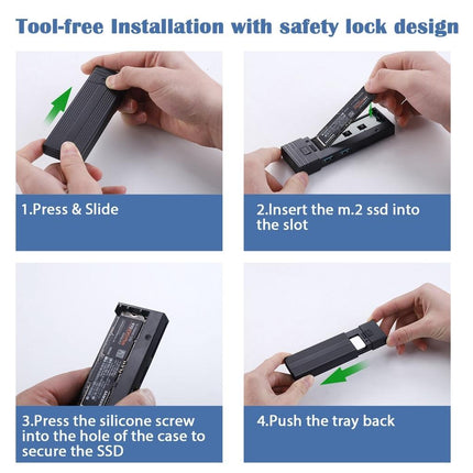 Multi-Functional M.2 Ssd Enclosure With Usb Hub