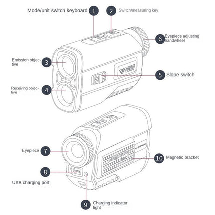 Waterproof Golf Laser Distance Meter Telescope - 600M