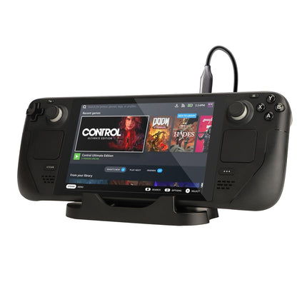 Steam Deck Console Base With Mobile Phone Bracket - Black