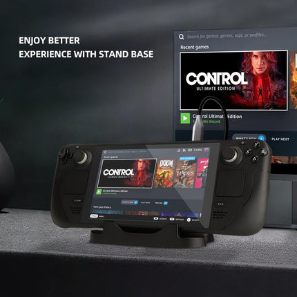 Steam Deck Console Base With Mobile Phone Bracket - Black