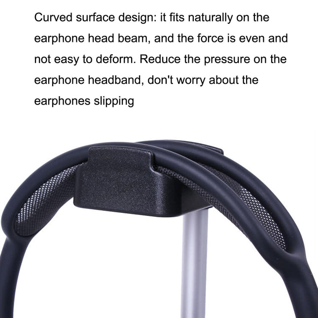 Max Hifylux Headphone Stand With Mobile Phone Holder And Storage Box - Black