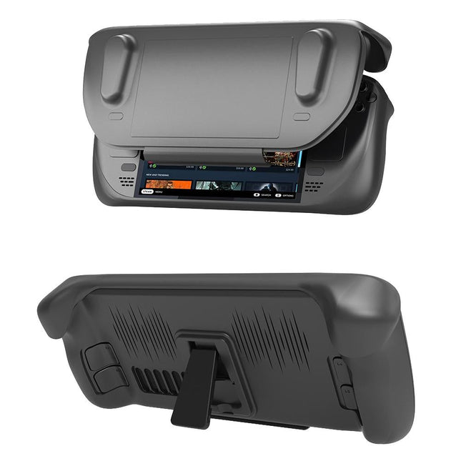 Steam Deck Protective Case & Cover Set With Bracket - Black