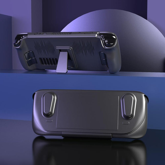 Steam Deck Protective Case & Cover Set With Bracket - Black