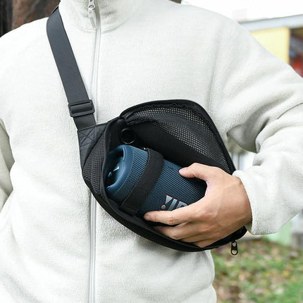 Bluetooth Speaker Messenger Bag For Jbl Flip / Ue Boom / Beats Pill - Black