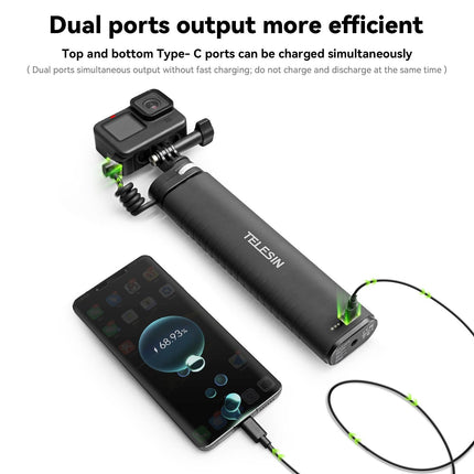 Sports Camera And Phone Selfie Stick With 10000Mah Power Bank