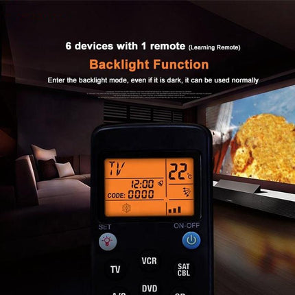 6-In-1 Universal Infrared Learning Remote Control