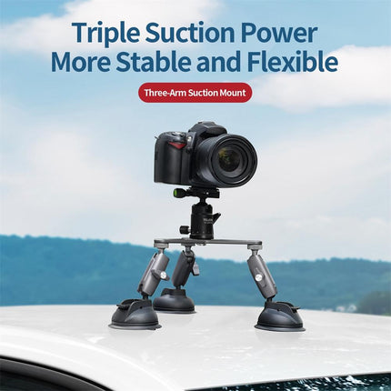 Car Mount For Action Camera With Suction Cup
