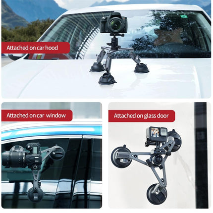 Car Mount For Action Camera With Suction Cup