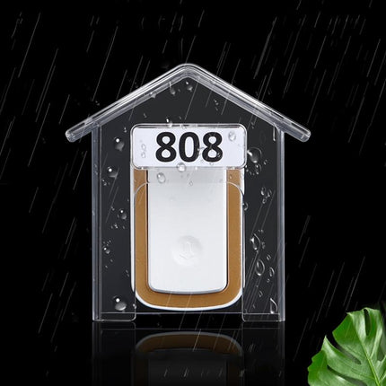 Waterproof Outdoor Doorbell Cover - Transparent Rain Protection