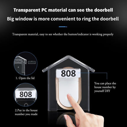 Waterproof Outdoor Doorbell Cover - Transparent Rain Protection