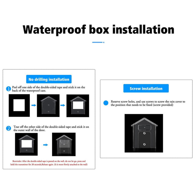 Waterproof Outdoor Doorbell Cover - Transparent Rain Protection