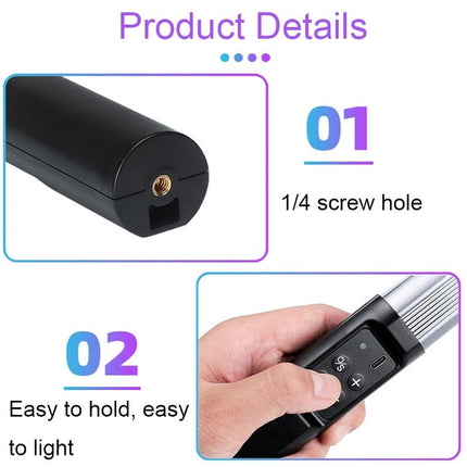 Handheld Led Fill Light For Live Photography - 39 Rgb Leds