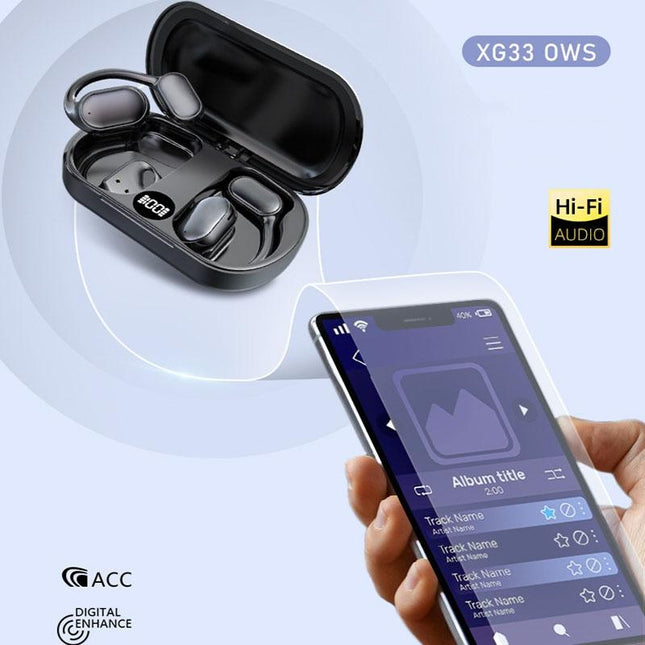 Wireless Earphones With Led Display And Noise Reduction