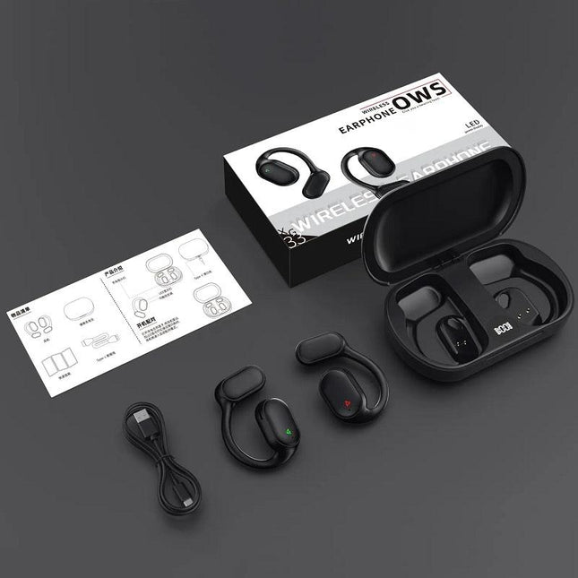 Wireless Earphones With Led Display And Noise Reduction