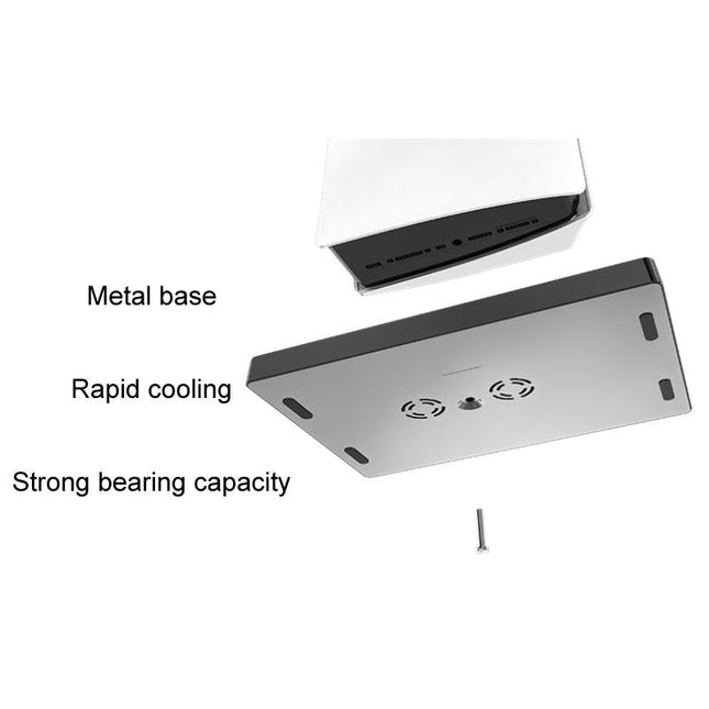 Ps5 Cooling Fan Base With Charging Stand And Disc Holder - Black