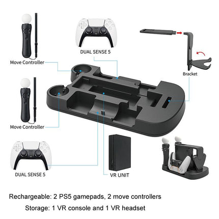 Multifunctional Ps5 / Move / Vr Charging Stand - White