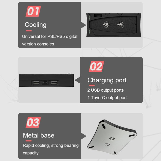 Storage Rack And Charging Base For Ps5