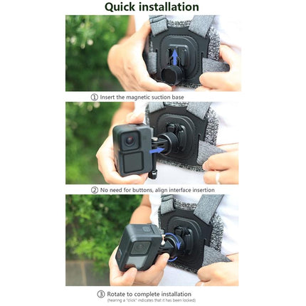 3-Piece Magnetic Gimbal Base Adapter For Gopro / Insta360 Go 3 Action Camera