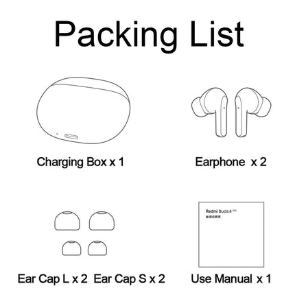 Waterproof Redmi Buds 4 Vitality Wireless Earphone With Bluetooth Calling And Noise Reduction - White