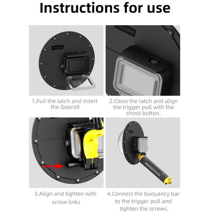 Waterproof Case For Gopro Hero11 / 10 / 9 - 30M Depth