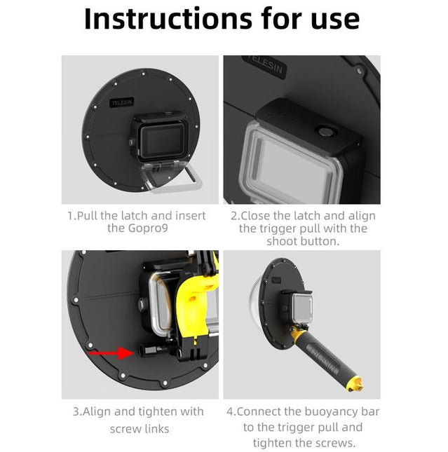 Waterproof Case For Gopro Hero11 / 10 / 9 - 30M Depth