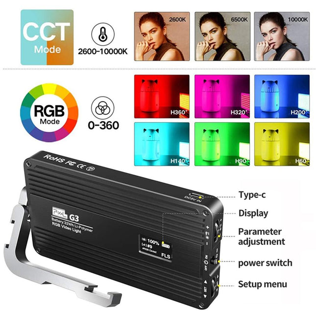 Portable Pixel G3 Rgb Fill Light For Handheld Photography - Dimmable Desktop Mini Pocket Lamp