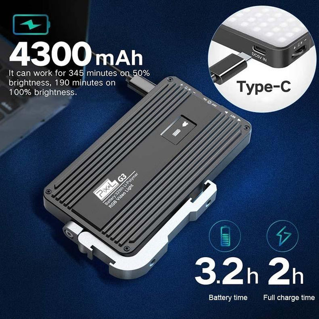 Portable Pixel G3 Rgb Fill Light For Handheld Photography - Dimmable Desktop Mini Pocket Lamp