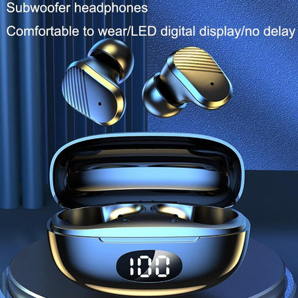 Wireless In-Ear Gaming Earphones With Digital Display - Black