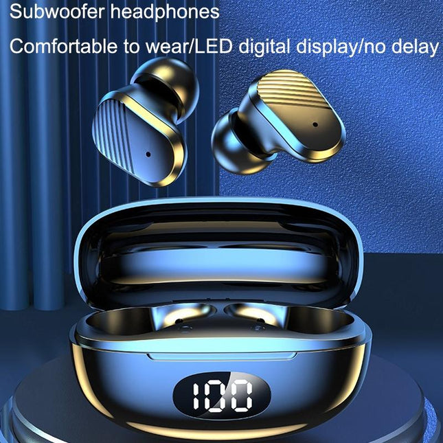 Wireless In-Ear Gaming Earphones With Digital Display - Black