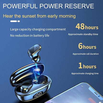 Wireless In-Ear Gaming Earphones With Digital Display - Black