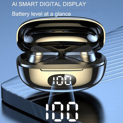 Wireless In-Ear Gaming Earphones With Digital Display - Black