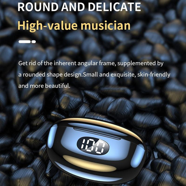 Wireless In-Ear Gaming Earphones With Digital Display - Black