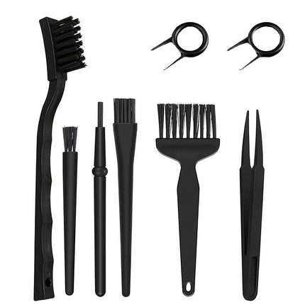 8-Piece Computer Cleaning Brush & Tweezer Set For Keyboard & Electronics