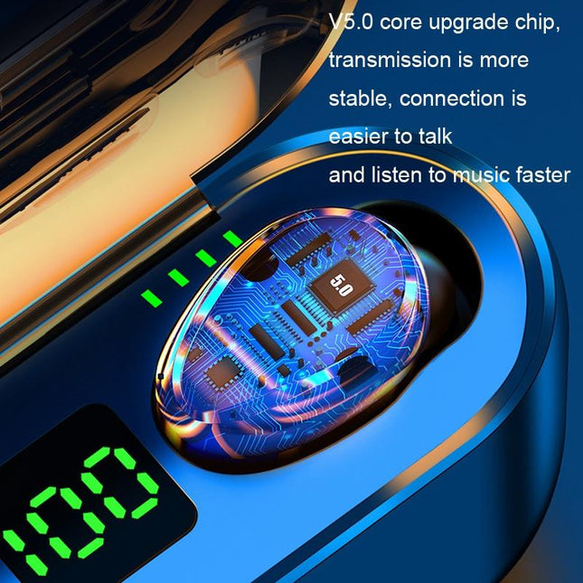 Wireless In-Ear Bluetooth Headset With Noise Reduction And Long Battery Life - Black