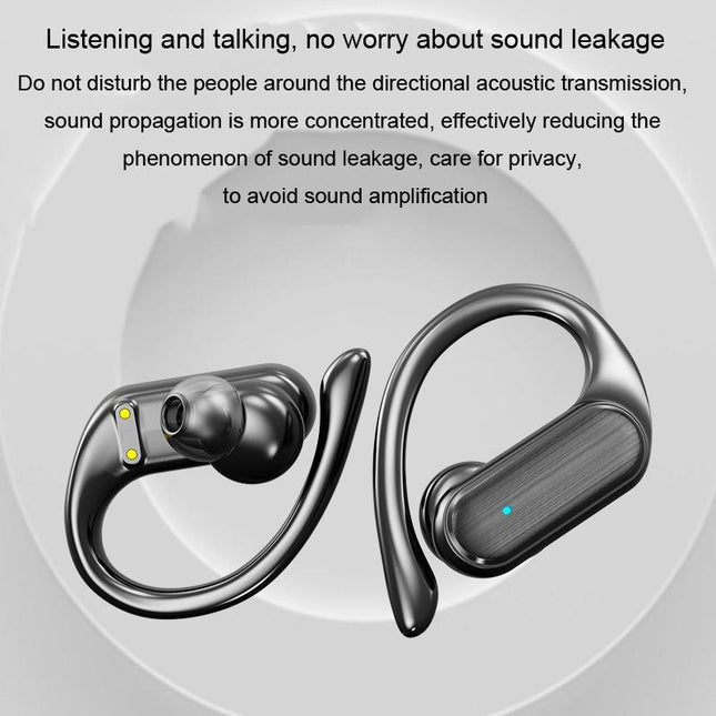 Wireless Noise-Cancelling Bluetooth Earbuds With Led Display - Blue