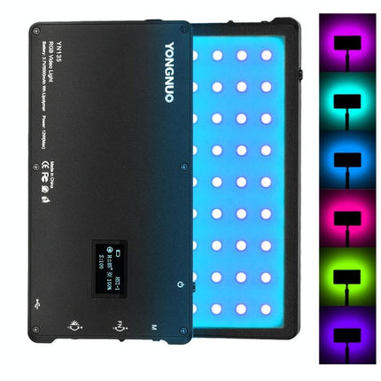 135Leds Dual Colour Temperature Pocket Fill Light - Black