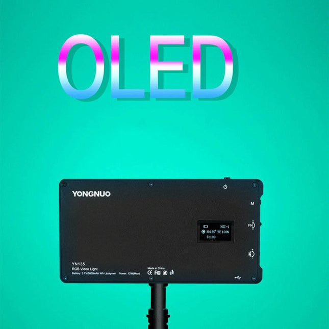 135Leds Dual Colour Temperature Pocket Fill Light - Black