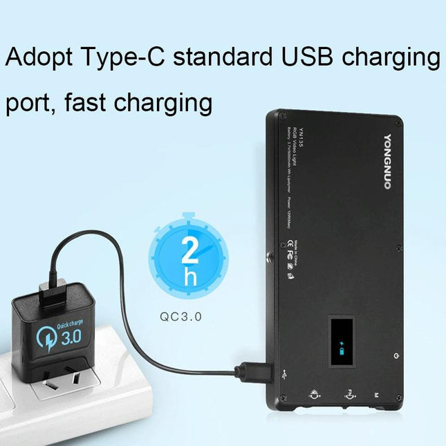 135Leds Dual Colour Temperature Pocket Fill Light - Black