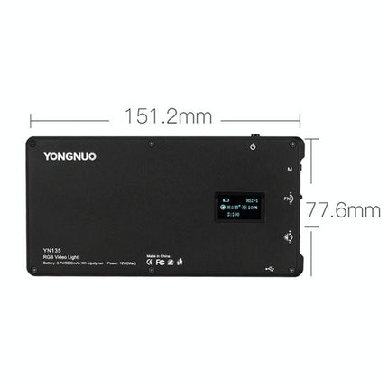 135Leds Dual Colour Temperature Pocket Fill Light - Black