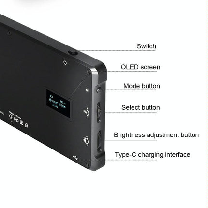 135Leds Dual Colour Temperature Pocket Fill Light - Black