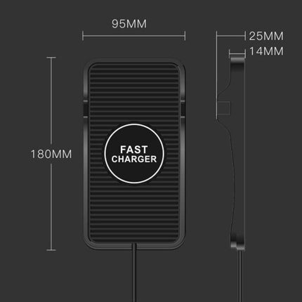15W Wireless Car Charger For Apple & Android Phones With Type-C Interface