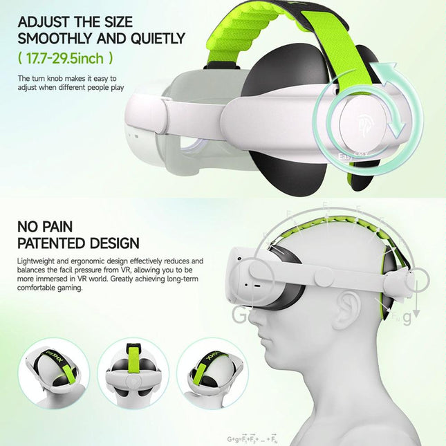 Adaptive Head Strap For Meta Quest 2 Vr With Adjustable Pads