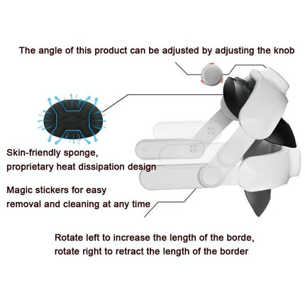 Meta Quest 3 Vr Head Strap - Adjustable