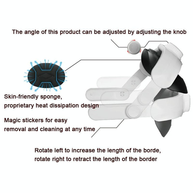 Meta Quest 3 Vr Head Strap - Adjustable