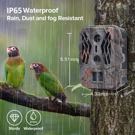 50Mp 4K Dual Lens Infrared Hunting Camera For Outdoor Rainfall And Fog