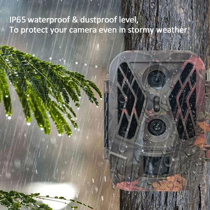 50Mp 4K Dual Lens Infrared Hunting Camera For Outdoor Rainfall And Fog