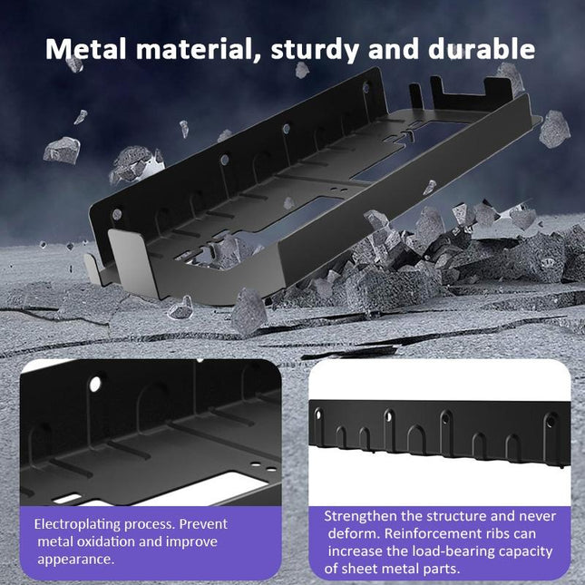 Wall-Mounted Bracket For Ps5 Console With Controller Vr Glasses And Headphone Storage - Black