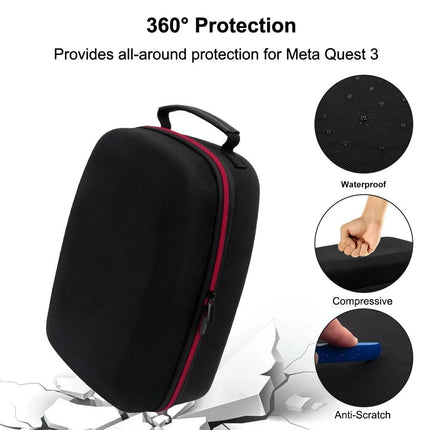 Meta Quest 3 Vr Storage Bag - Portable Anti-Fall Dust-Proof