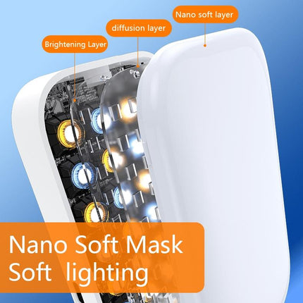 Mini Rgb Fill Light With Phone Holder - White